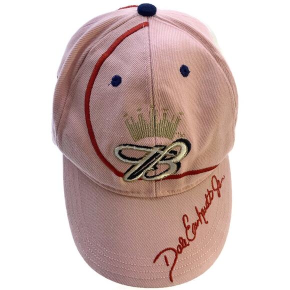 Dale Earnhardt Jr Women's Pink Ball Cap Budweiser NASCAR Adjustable - Picture 2 of 7